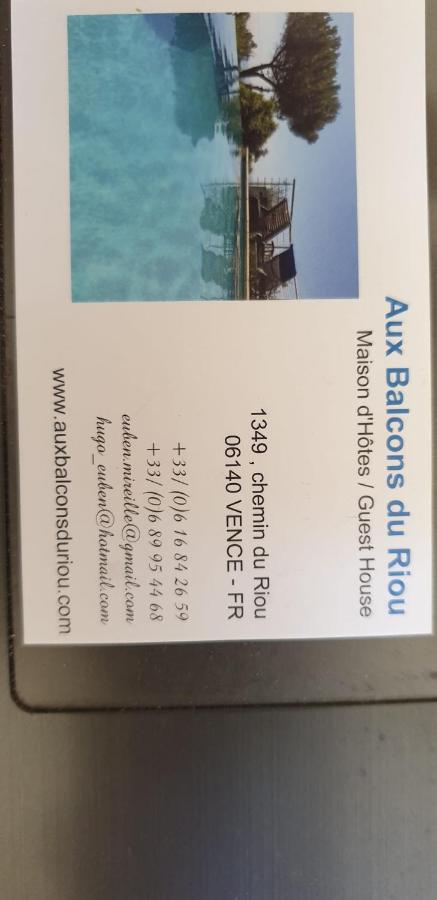 "Aux Balcons Du Riou" Avec Vue Mer 180 Degres Vence Zewnętrze zdjęcie